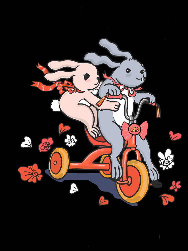 Just Married 64 Years Ago - 64th Anniversary Couple Bunnies Tee, Phone Cases And Other Gifts by MemWear