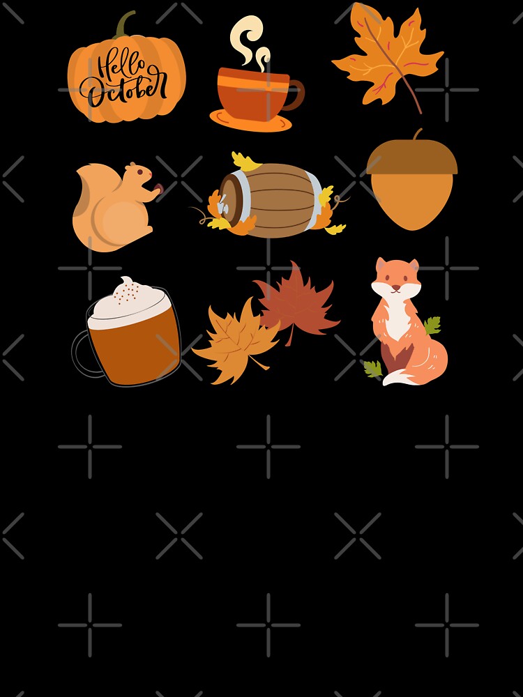 Cute October, fall vibes pattern - Fall enthusiast design by Theleochick