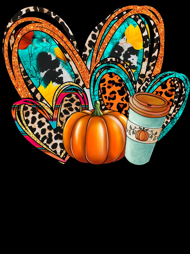 I Love Fall, Fall Vibes, Hears, Fall Colors, Pumpkin Spice, Latte, Cheetah Print by bookyluv59