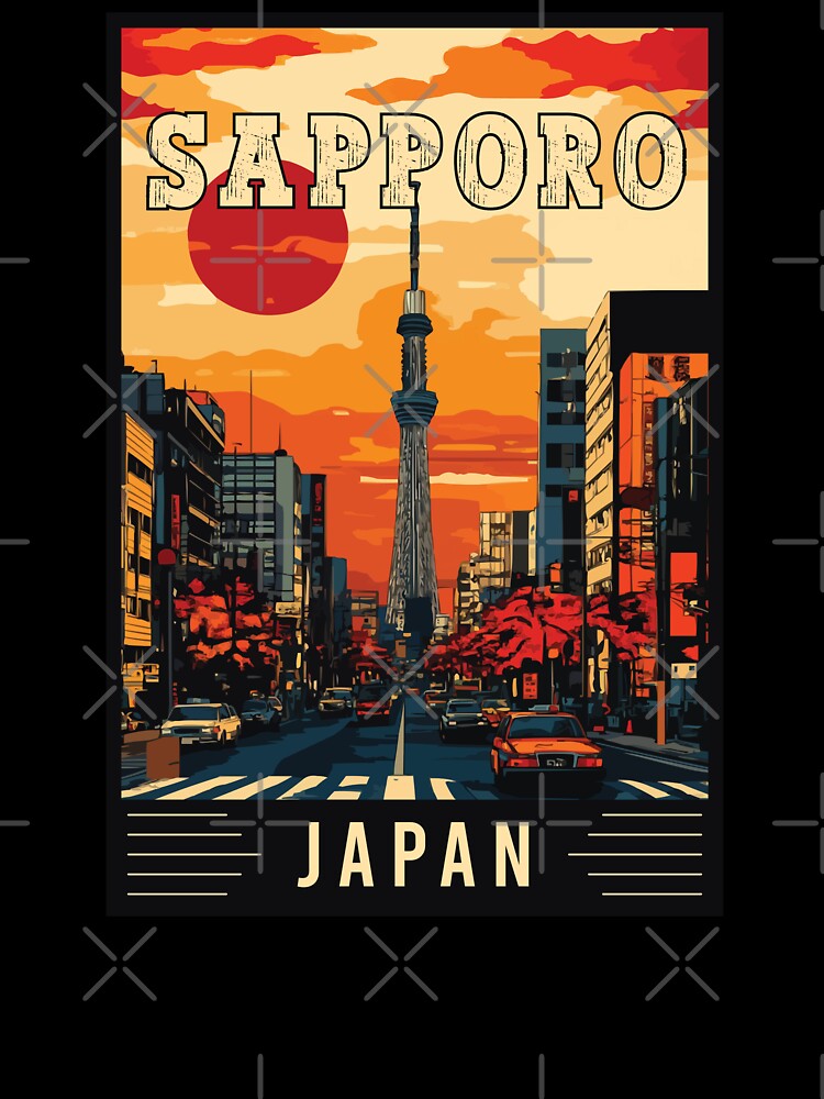 Explore Captivating City of Sapporo in Japan - Travel Art by turtlestart