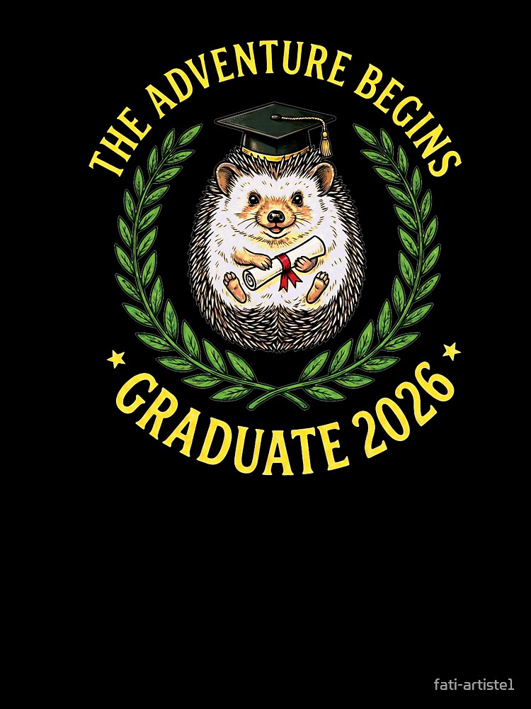 Vintage Hedgehog Graduation 2026 by fati-artiste1