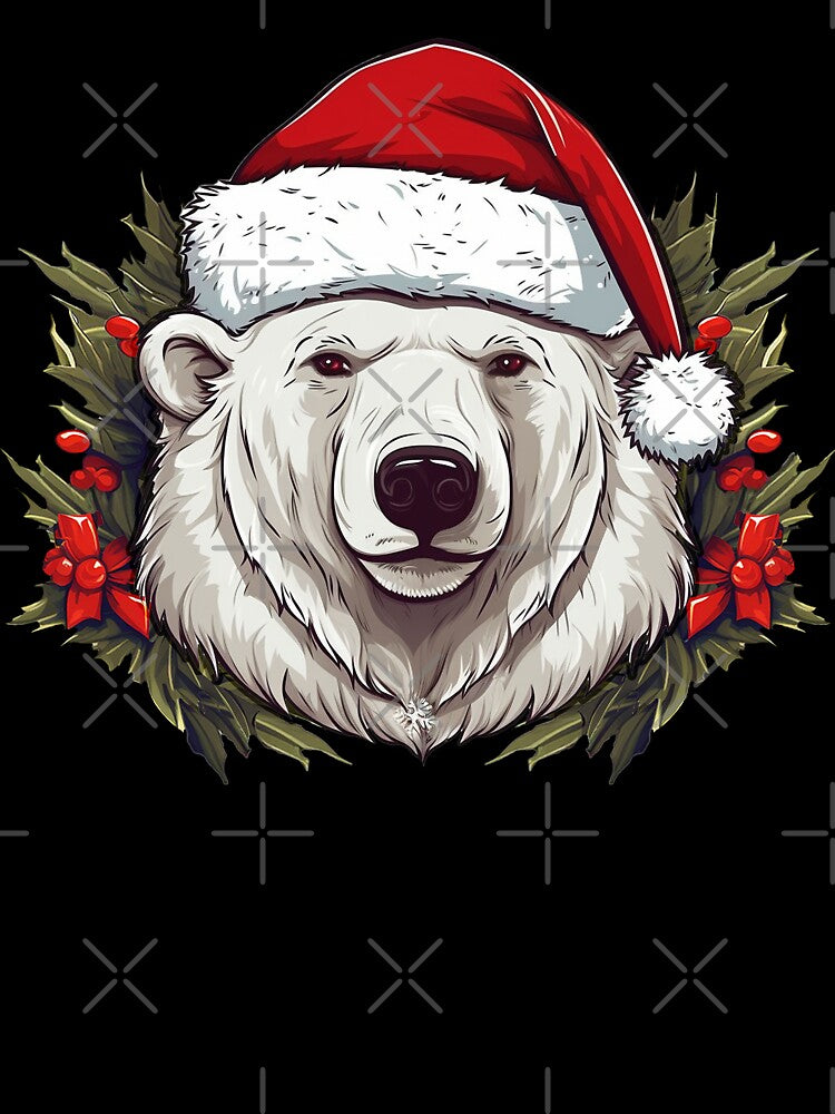 Adorable Christmas Bear donning a Santa Claus hat by MOA-trends
