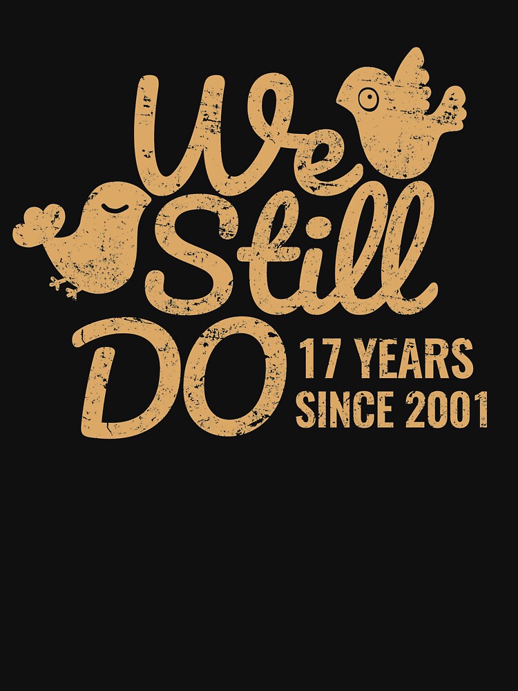 17th Wedding Anniversary Gift Tee Seventeen Years of Marriage Couple Clothing, Phone Cases And Other Gifts by MemWear