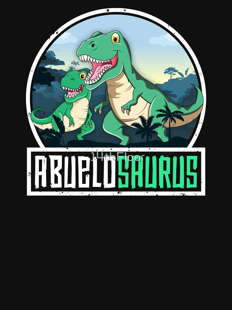 Abuelosaurus T-Rex Dinosaur Saurus Latino Grandpa Matching by 14thFloor
