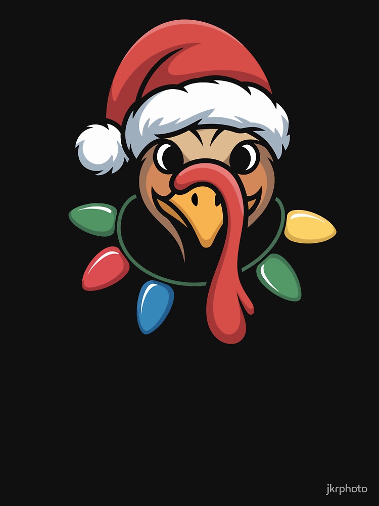 Christmas Turkey with Santa Hat by jkrphoto