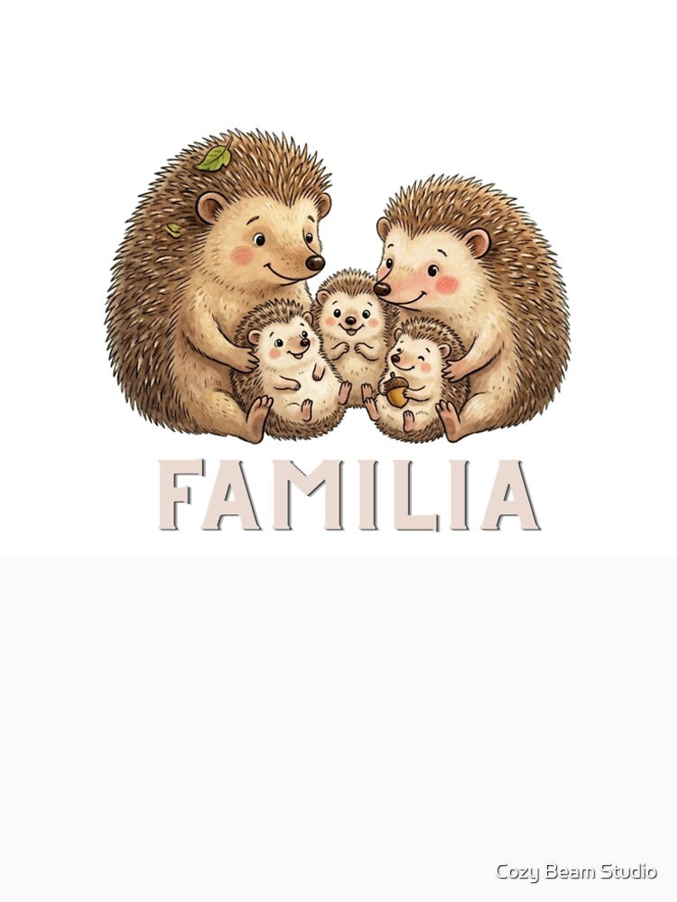 Cute Hedgehog Family by Cozy Beam Studio