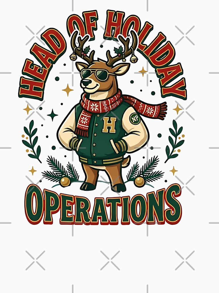 Head of Holiday Operations Shirt, Funny Christmas Shirt, Xmas Office Party Shirt, Christmas Manager Gift, Holiday Season Apparel, Festive Graphic Tee by VectorJoy