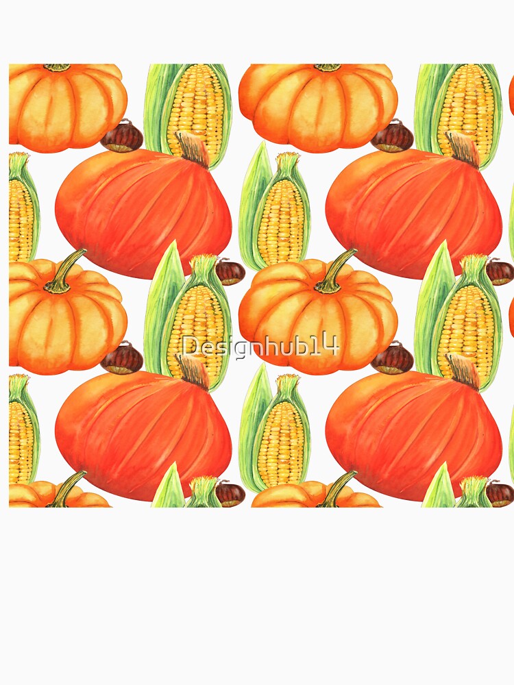 Pumpkin and corns pattern by Designhub14