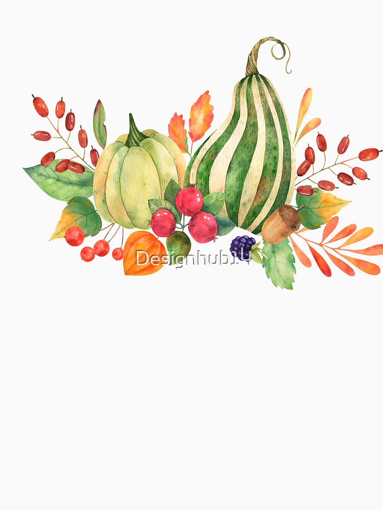 Green Pumpkin and barries by Designhub14