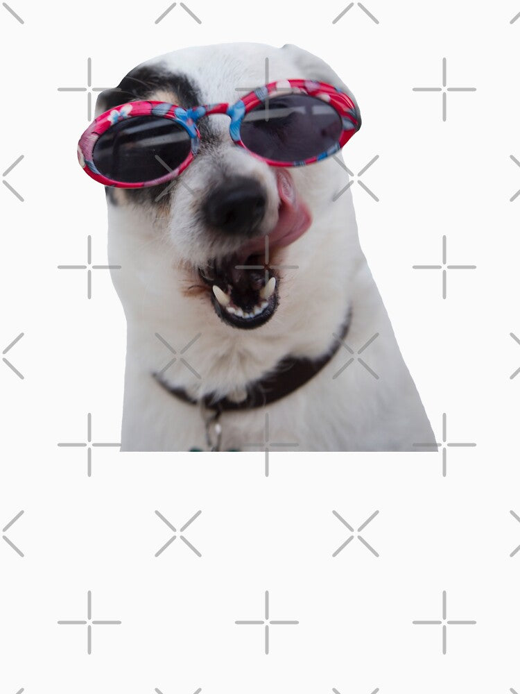 Stylish Funny Dog (Blue BG) by FilipeFerreira