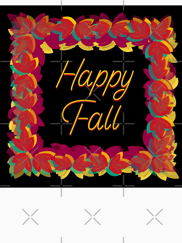 Happy Fall - Hand Drawn Colorful Fall Leaves by Victoria Rose