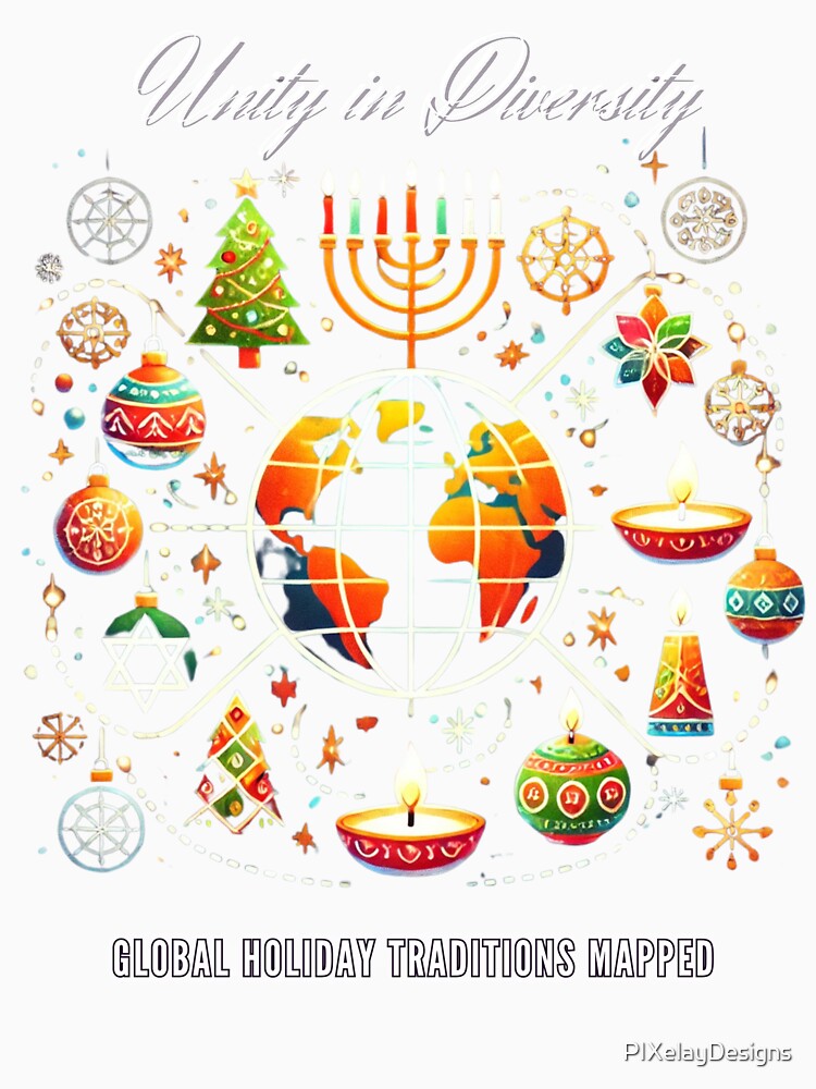 Unity in Diversity: Global Holiday Traditions Mapped by PIXelayDesigns