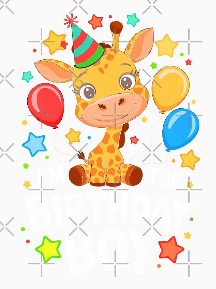 Funny Giraffe Birthday Boy Bday Boys Girls Kids by rafaeltto