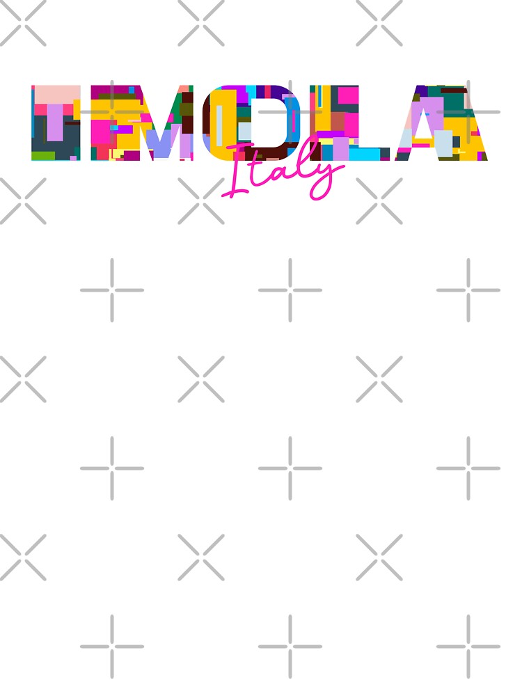 Imola, Italy, Vibrant Abstract City Typography Art by Wanderful-roads