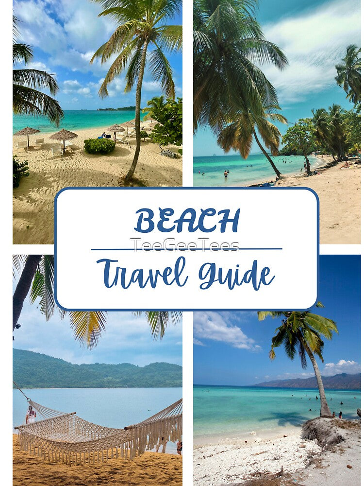 Beach Travel Guide Travel Poster by TeeGeeTees