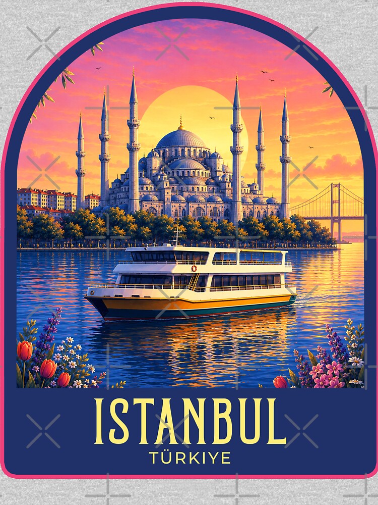 Istanbul Vintage Travel Illustration by HomeLivingCo