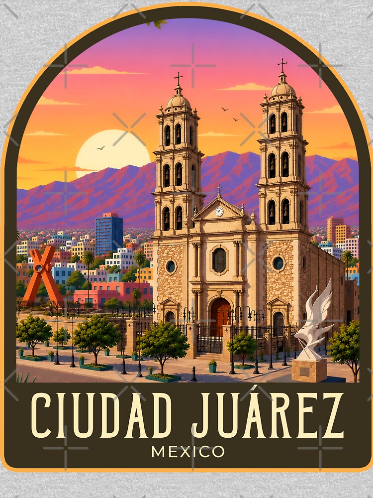 Ciudad Juárez Vintage Travel Illustration by HomeLivingCo