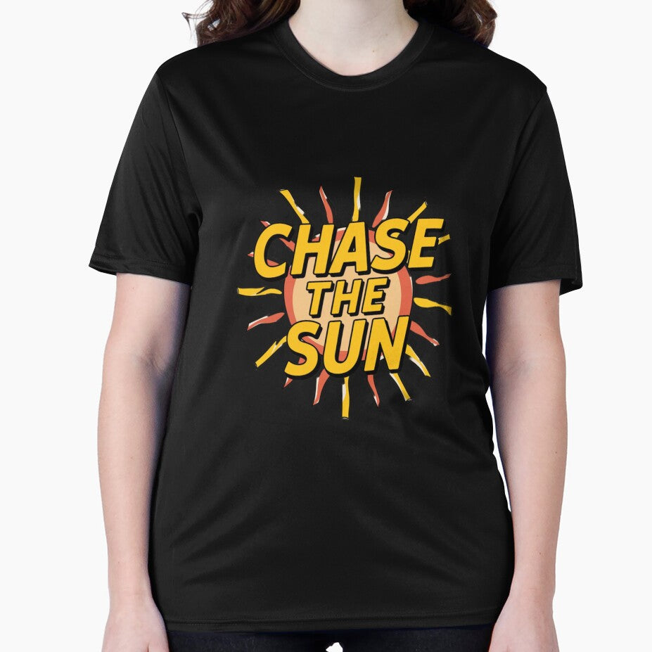Chase the Sun" T-Shirt – Sunburst Design | Optimistic Apparel for 2024 by T010