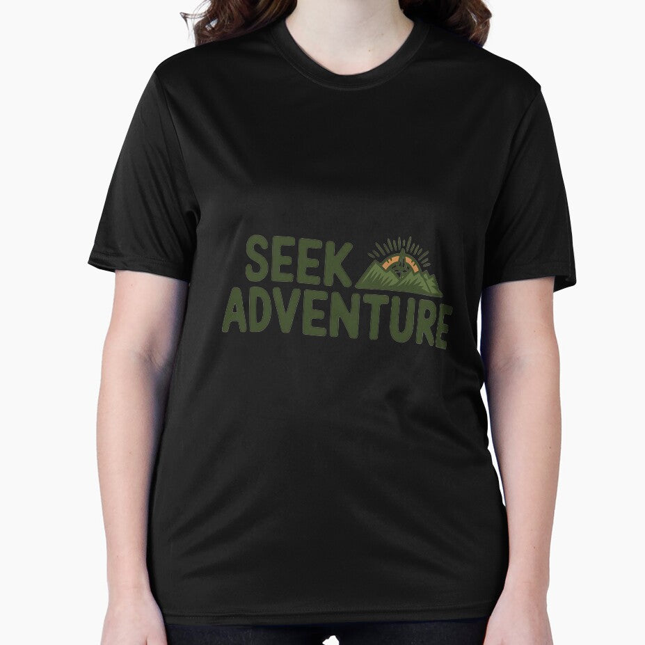 Seek Adventure" T-Shirt – Mountain Range Design | Adventure-Inspired Apparel for 2024 by T010
