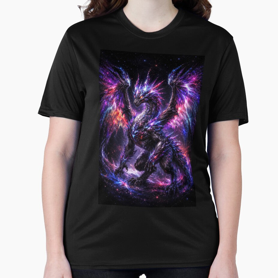 Cosmic Galaxy Dragon – Celestial Nebula Fantasy Dragon Art by DrakariArt