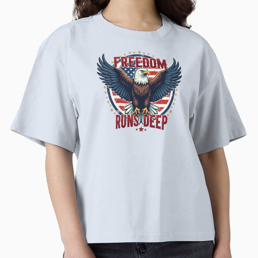 Freedom Runs Deep Patriotic Shirt, Vintage American Pride Tee by SNW-Collective
