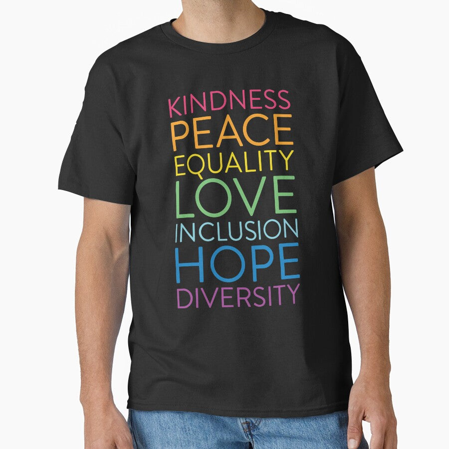 Peace Love Hope Equality Inclusion Diversity Social Justice by AugustDesign