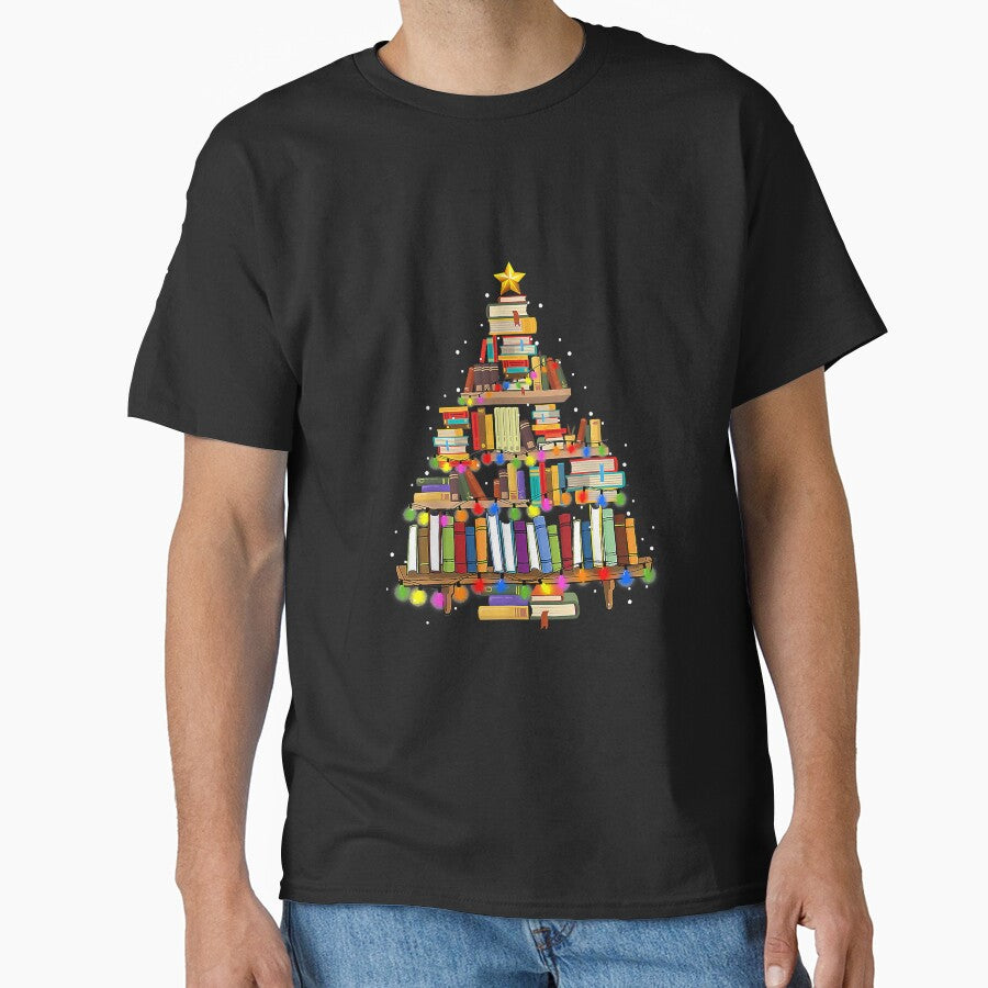 Christmas Library Tree Librarian Book by ChipwArt