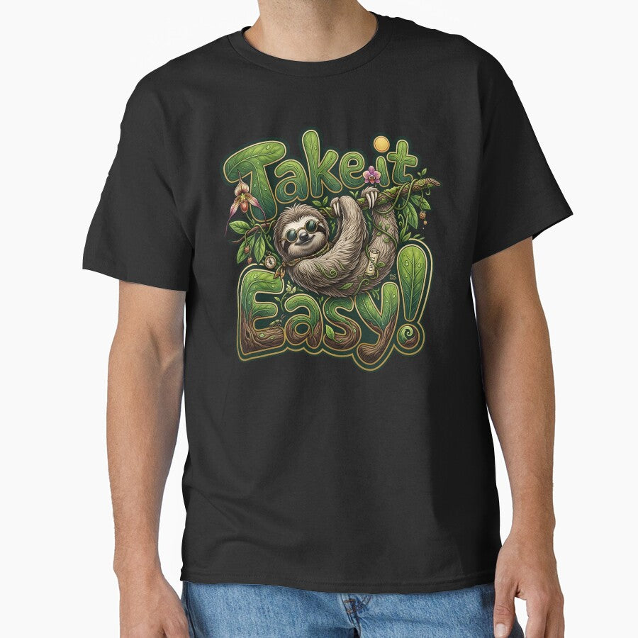 Take It Easy Cute Sloth by AlphaTeez