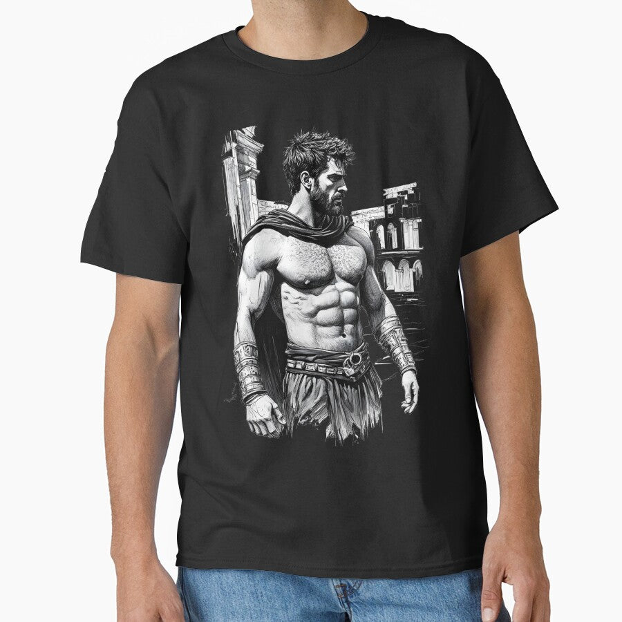 The Gladiator - B&W Image by Museum Of Non-Existing Art