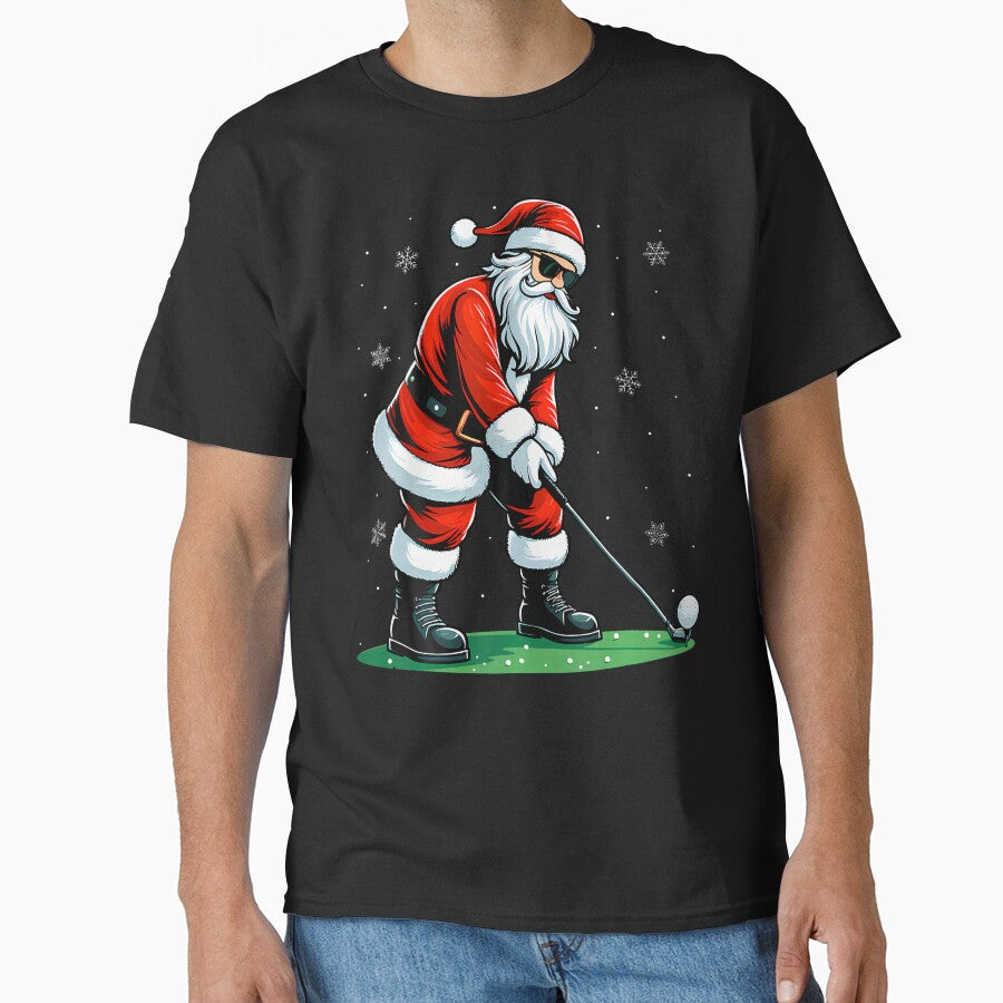Christmas Golf Santa Golfer Xmas Funny Christmas Golfing by ClaraTeresa1