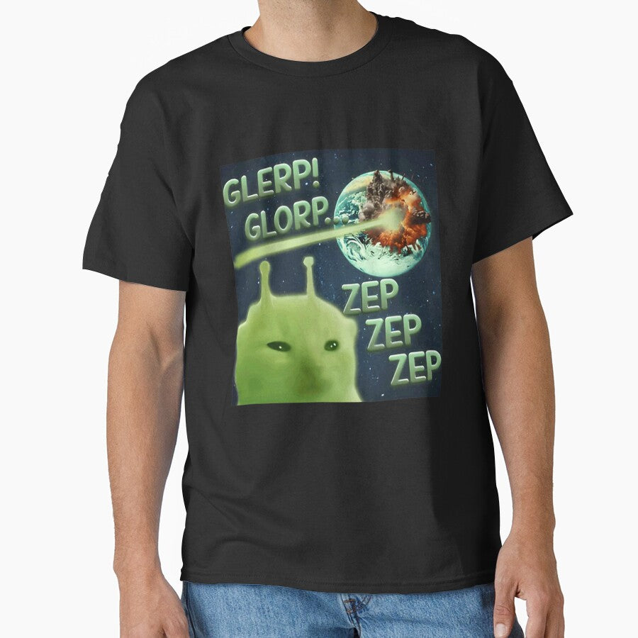 Glerp Glorp Zep Zep Zep For Cat Lovers, Funny Alien Cat Meme Gift by LordZaraki
