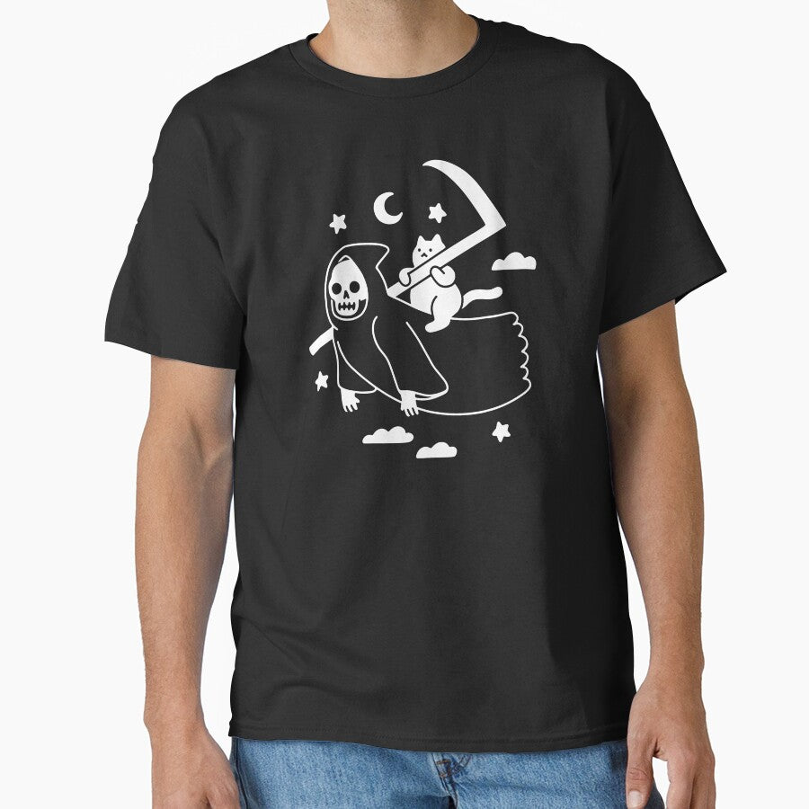 Cat Riding Grim Reaper by obinsun