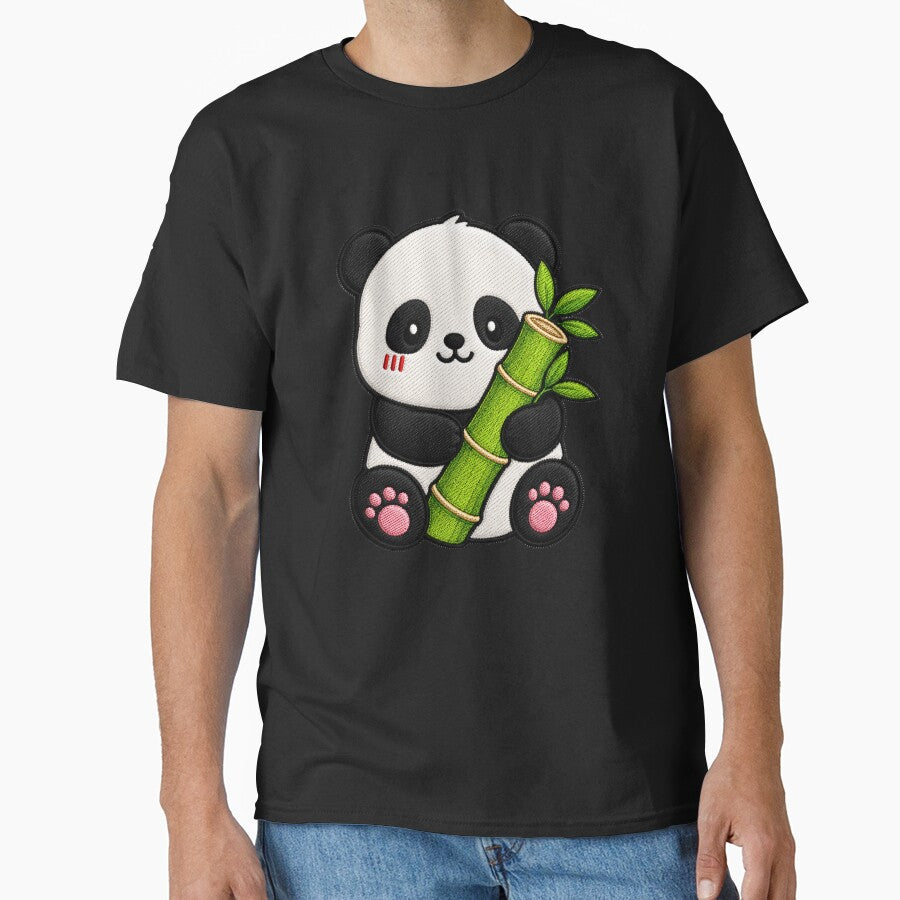Happy Panda Holding Bamboo by ColorSplash123