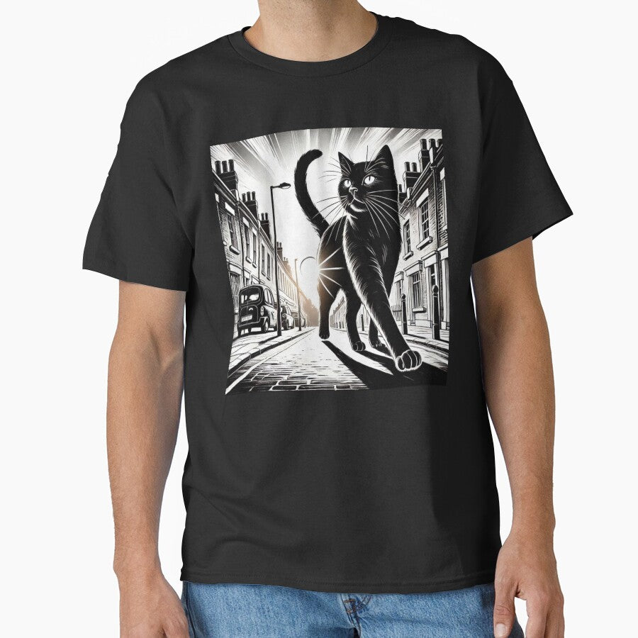 Black cat on th street by OneMoreShopHere