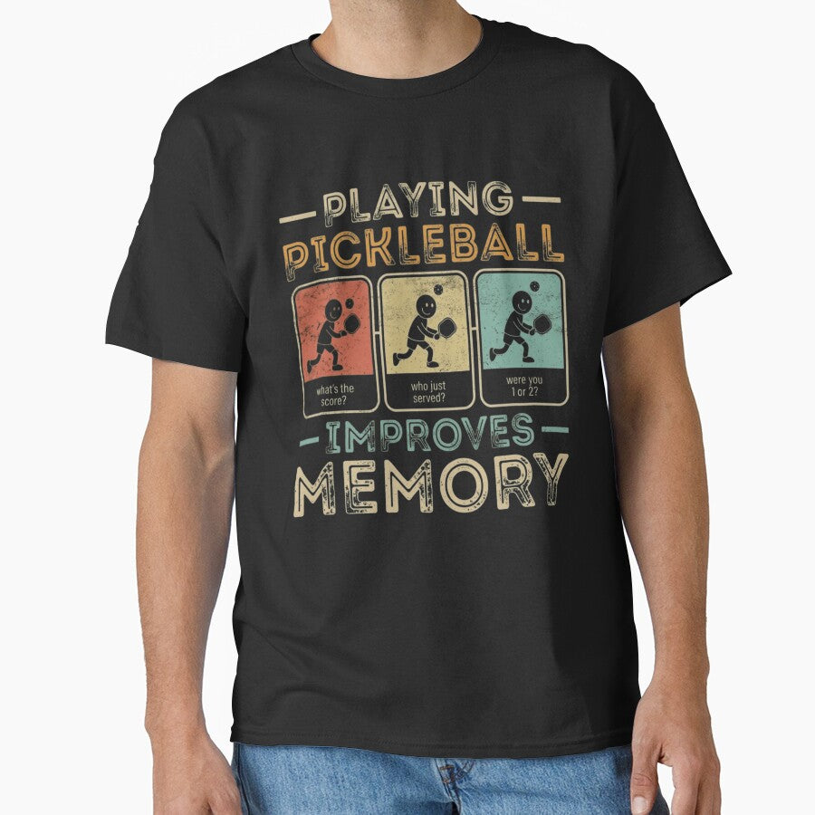 Funny Pickleball Improves Memory Retro Sports Gift by haitrieuic96