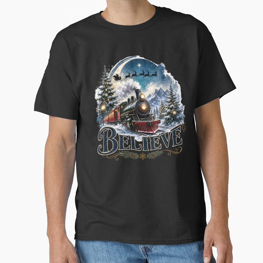 Nostalgic Believe Holiday Steam Train Design by LunaPixelStudio