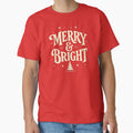 Retro Merry and Bright Christmas Typography by kaream1308