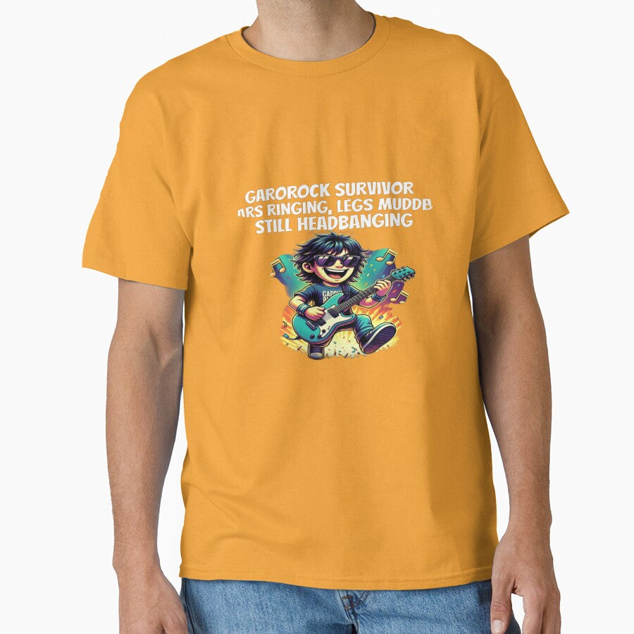 Garorock Survivor – Ears Ringing, Legs Muddy, Still Headbanging | Funny Rock Festival T-Shirt by Sushikidsntod