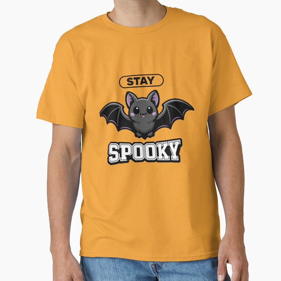 Stay Spooky Cute Bat Minimalist Halloween Vector by wizooo411