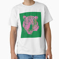 Tiger portrait (pink green) by Isabelle-T