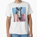 Brown Farm Horse Head Behind The Wooden Fence Artwork Illustration by NBSStore