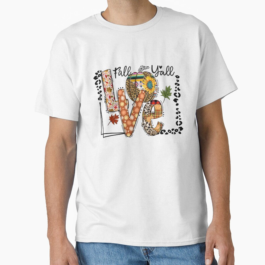 Love Fall Y’all Autumn Leaves by dalypdesign