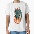 Mystical Flames: A Vintage Dragon Illustration by PrintBreeze