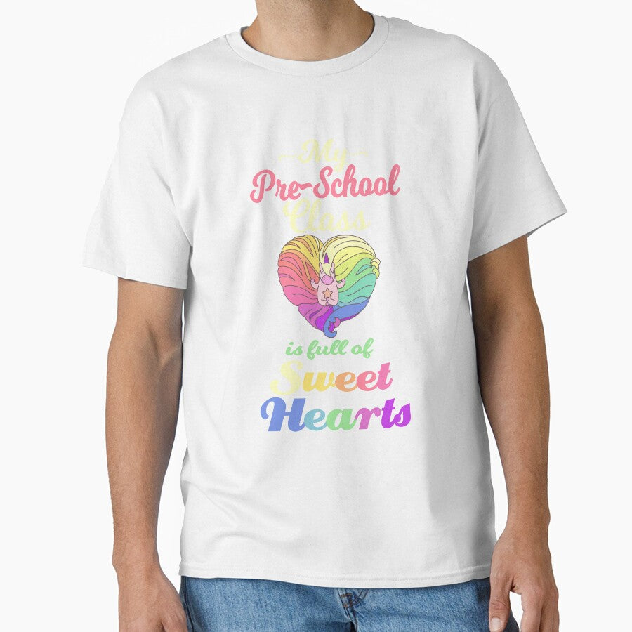 Pre School Valentine Class Teacher Student Full Of Sweethearts & Cute Unicorn by Sapphire Star