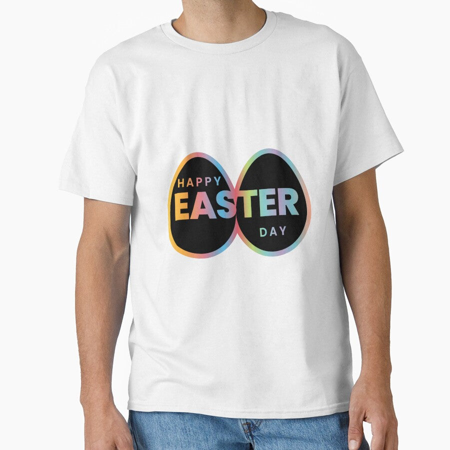 Happy Easter Day text with Easter Egg Design by YourChoiceArt