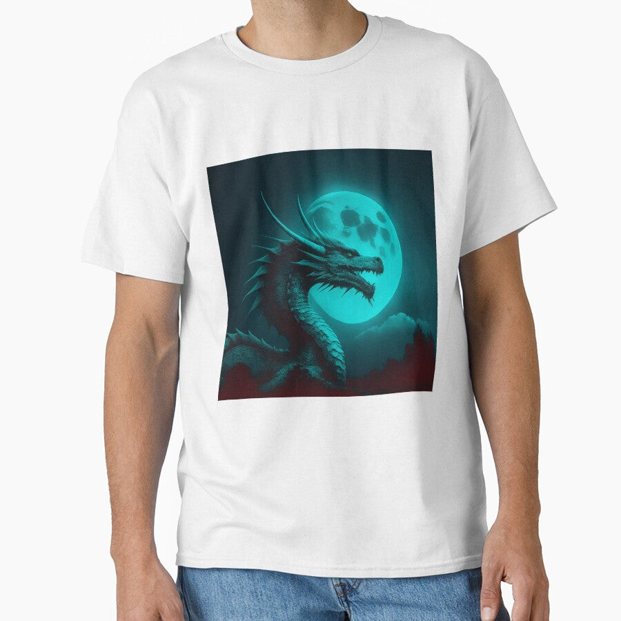 Dragon in blue-green moonlight by BAR DEC