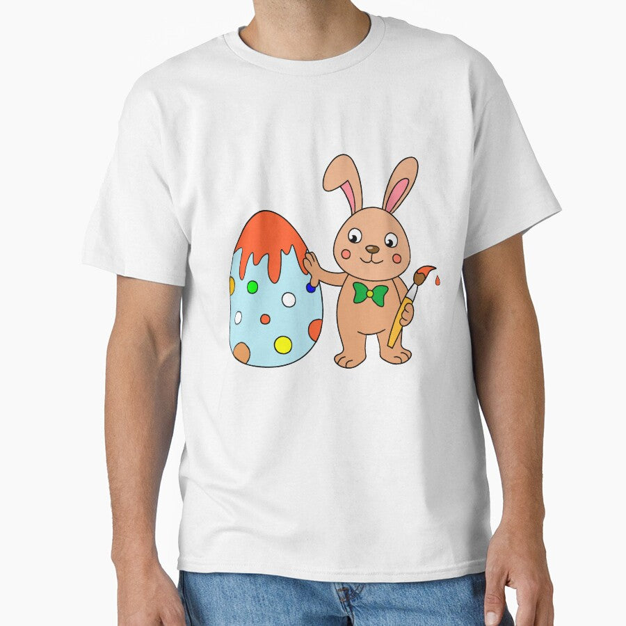 Easter bunny with colorful easter egg by samshirts