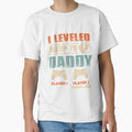 I leveled up to Daddy Pregnancy Reveal 2023 Dad Gamer Shirt by Lala35