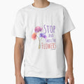Stop and Smell the Flowers,Watercolor Flower Design,Florist, Motivational Quotes by Odetee