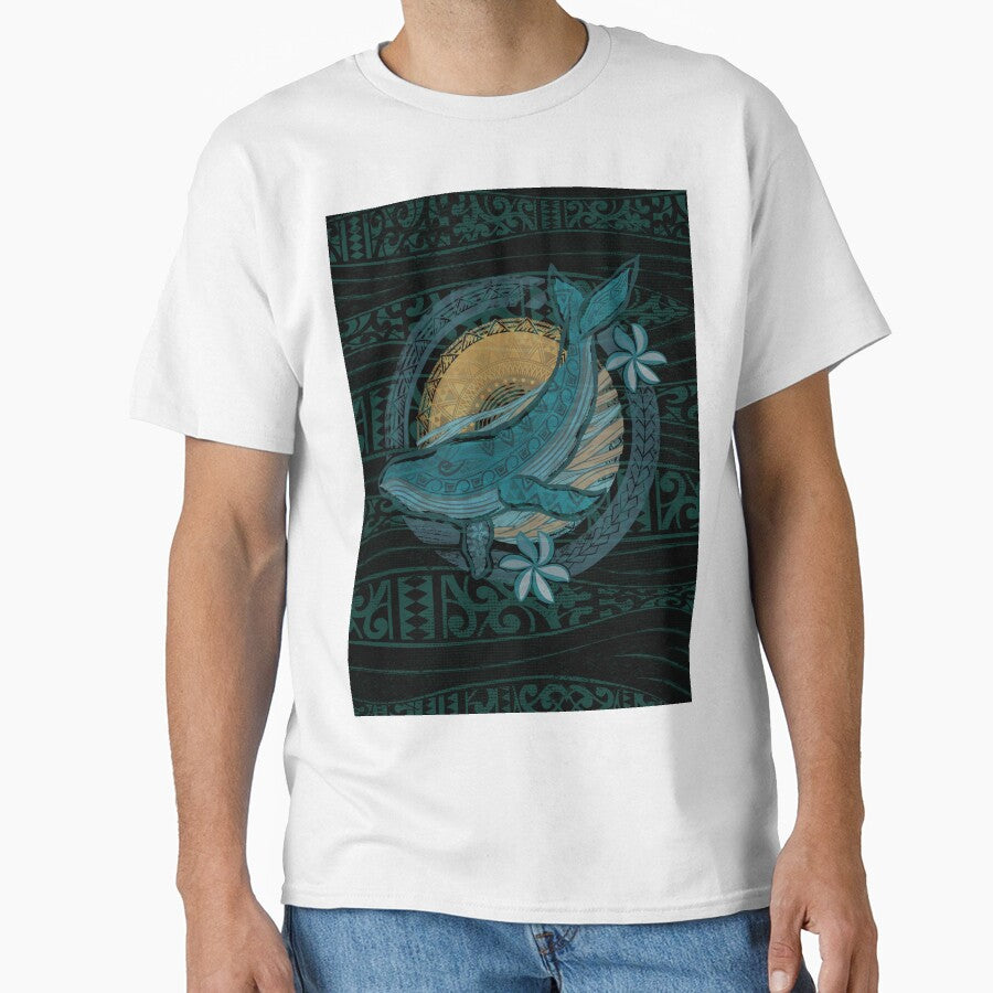 Vintage Samoan  - Hawaiian  - Polynesian Tribal WHALE by sunnthreads